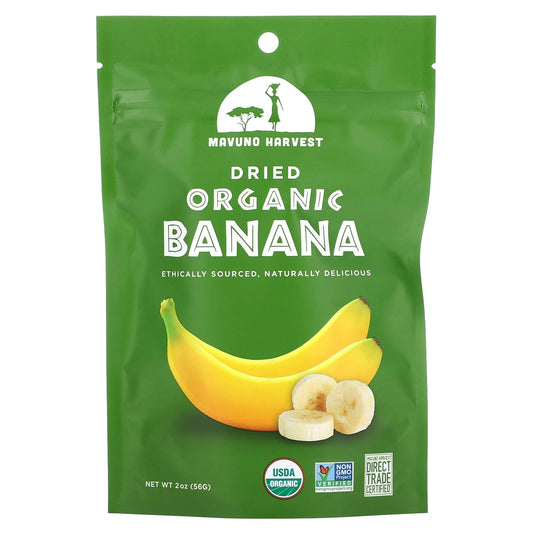 Mavuno Harvest, Organic Dried Banana, 2 oz (56 g) - Image 1