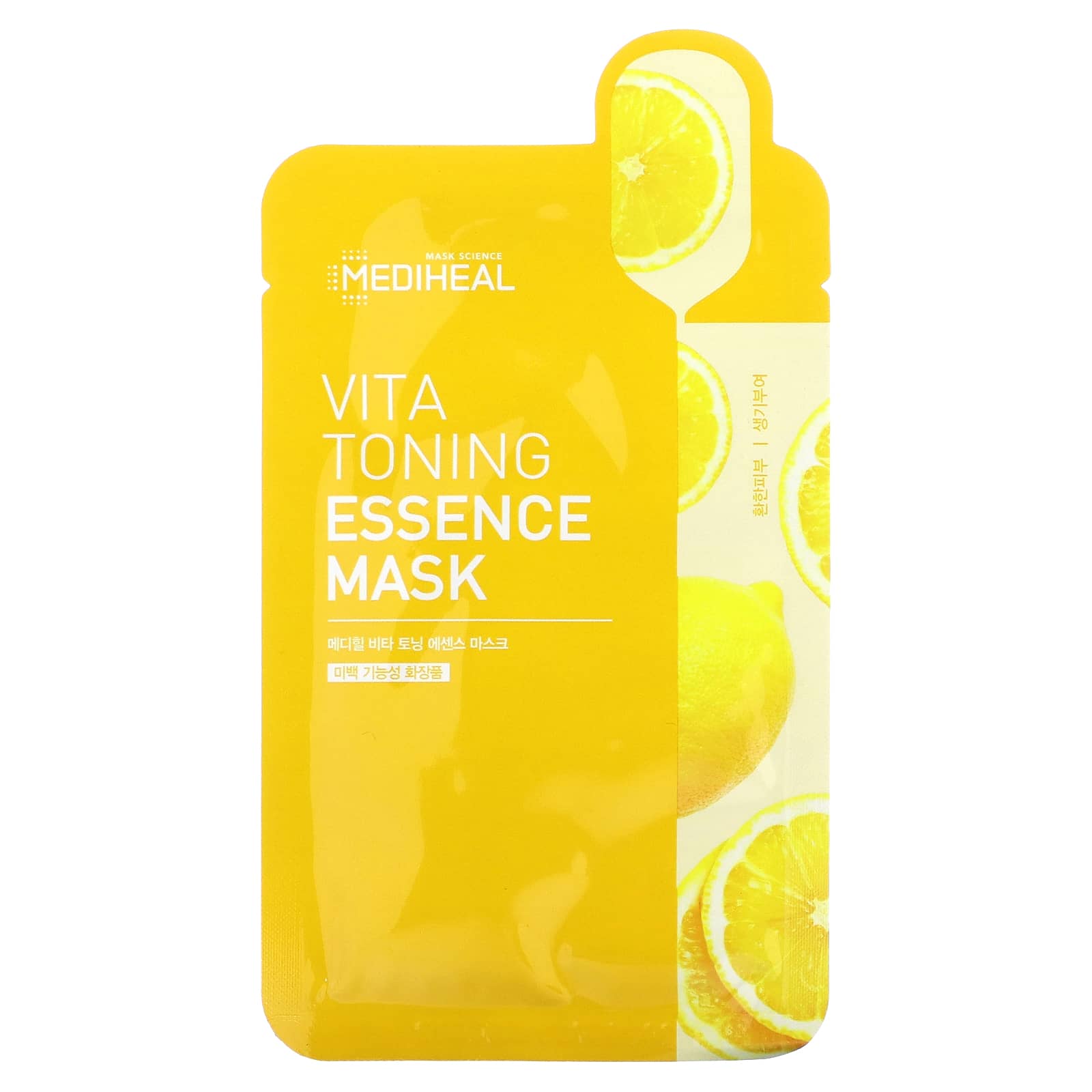 MEDIHEAL, Vita Toning Essence Beauty Mask, 1 Sheet, 0.68 fl oz (20 ml) - Image 1