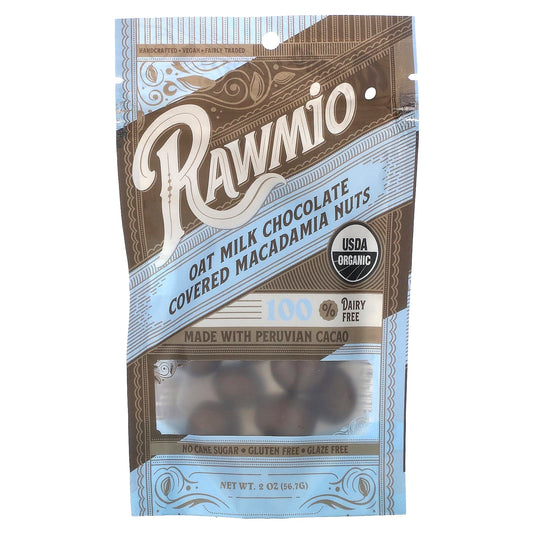 Rawmio, Oat Milk Chocolate Covered Macadamia Nuts, 2 oz (56.7 g) - Image 1