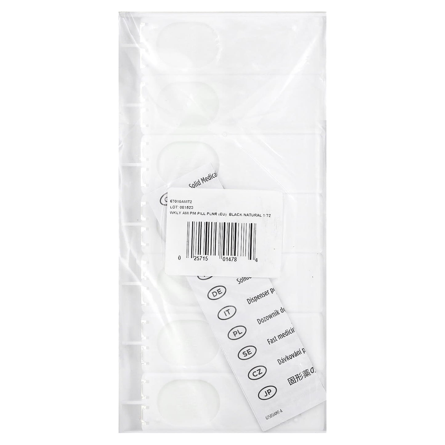 Stay Organized with Ezy Dose Weekly Pill Planner | Black/Natural - Image 2