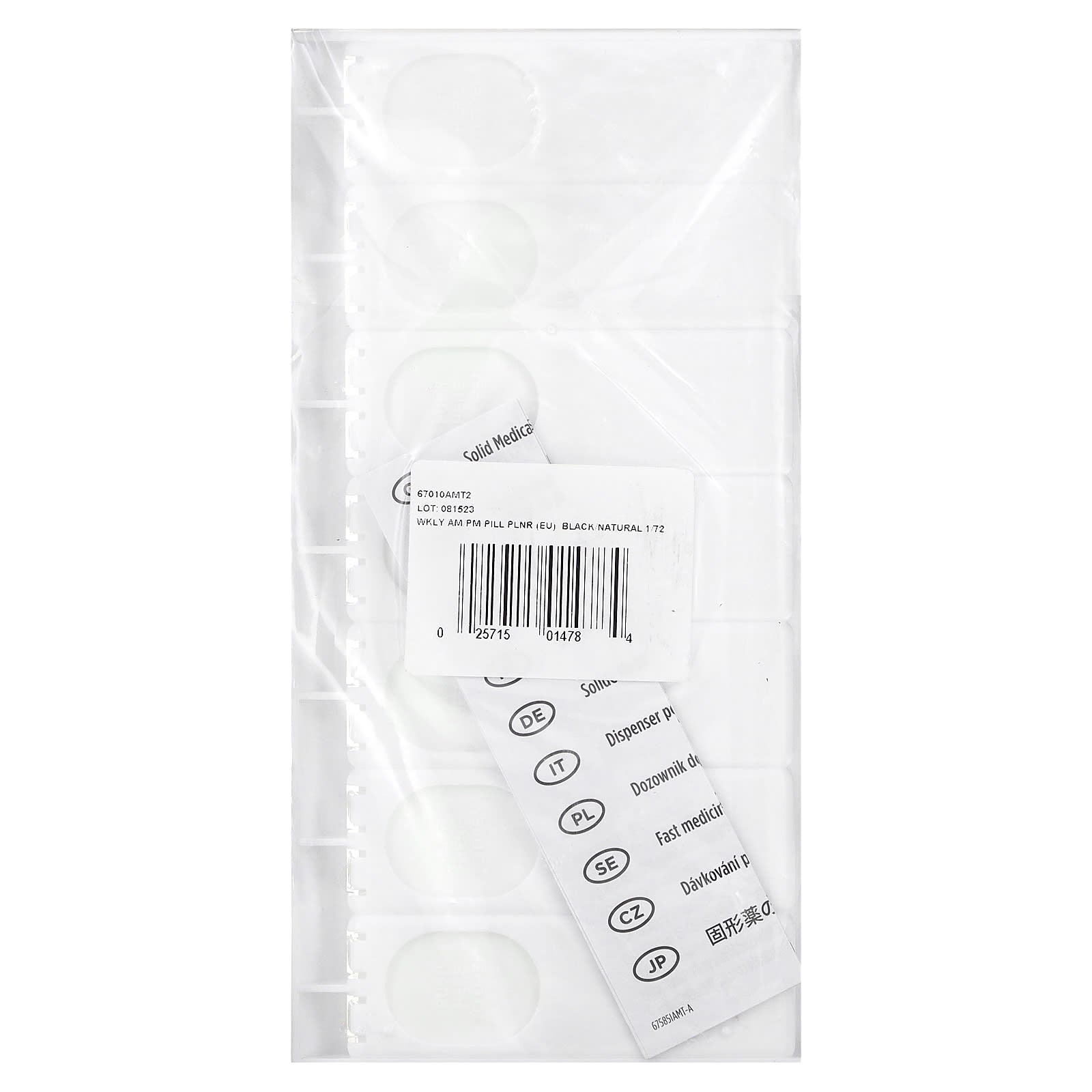 Stay Organized with Ezy Dose Weekly Pill Planner | Black/Natural - Image 2