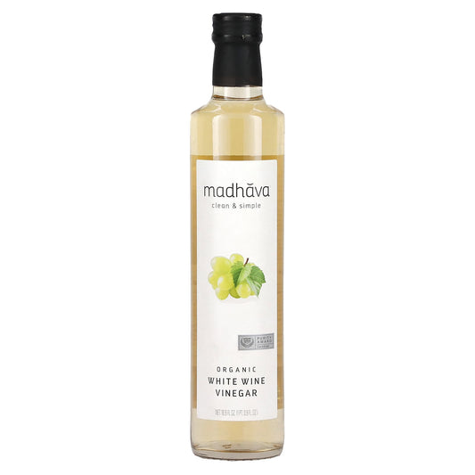 Madhava, Organic White Wine Vinegar, 16.9 fl oz - Image 1