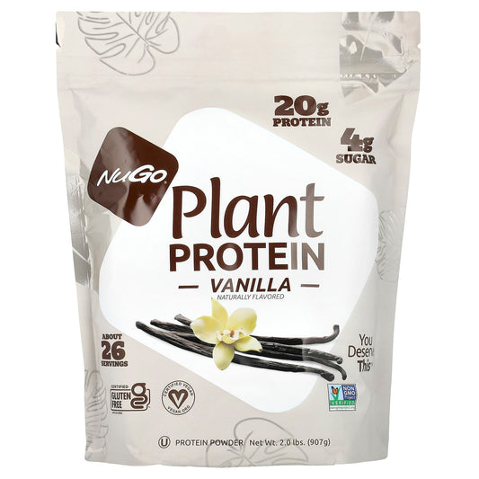 NuGo Nutrition, Plant Protein, Vanilla, 2 lbs (907 g) - Image 1
