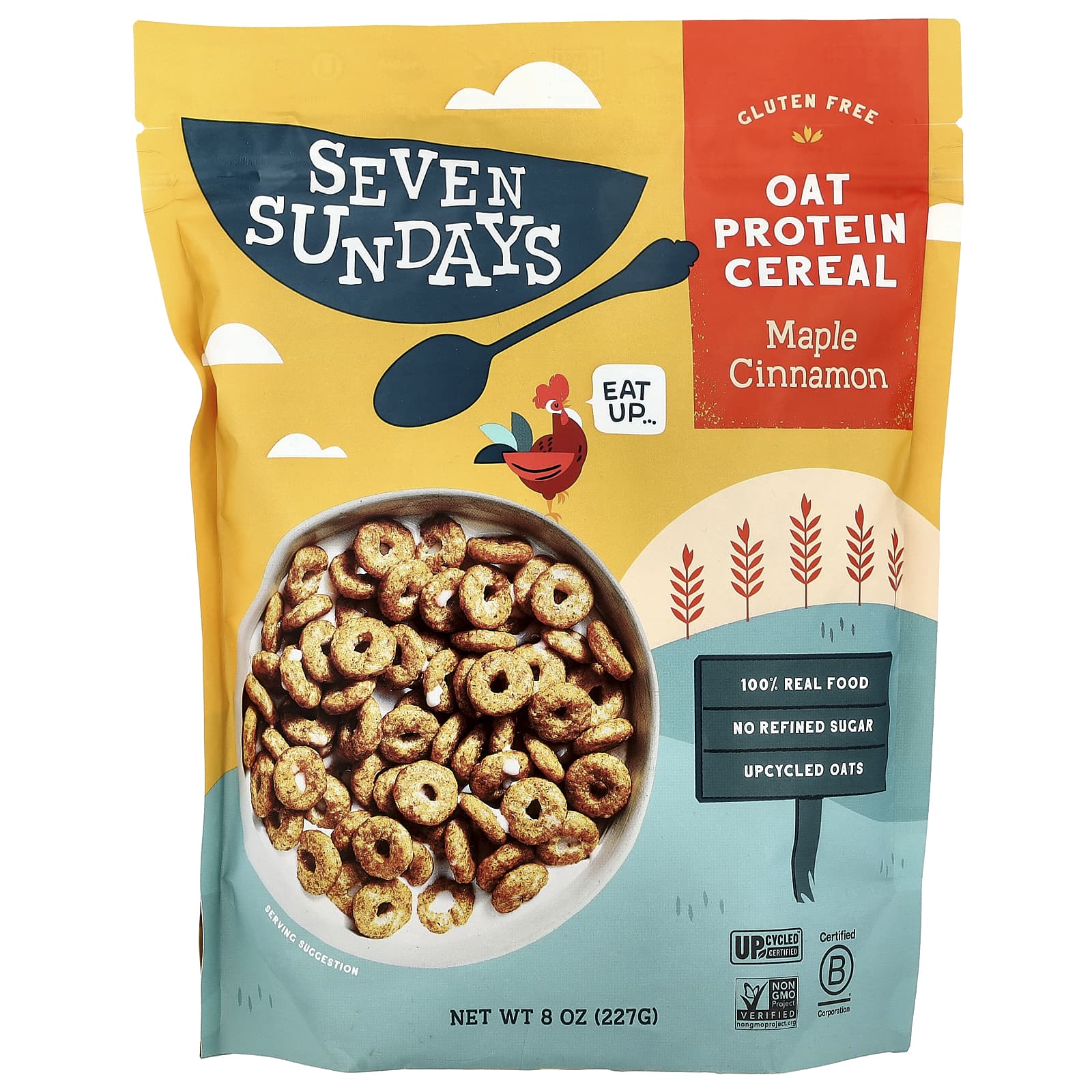 Seven Sundays, Oat Protein Cereal, Maple Cinnamon, 8 oz (227 g) - Image 1