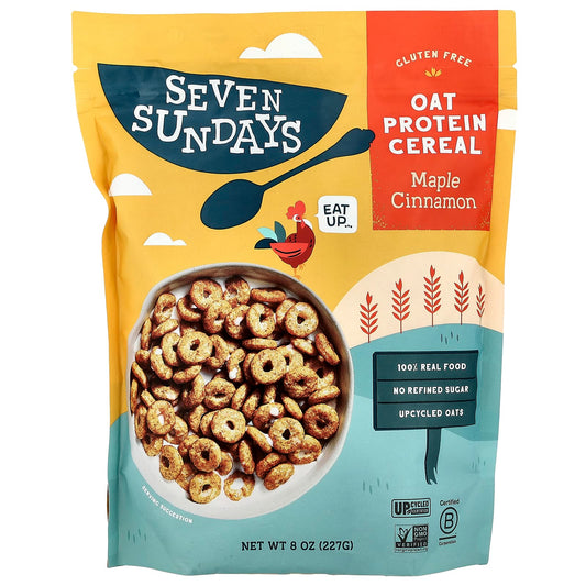 Seven Sundays, Oat Protein Cereal, Maple Cinnamon, 8 oz (227 g) - Image 1