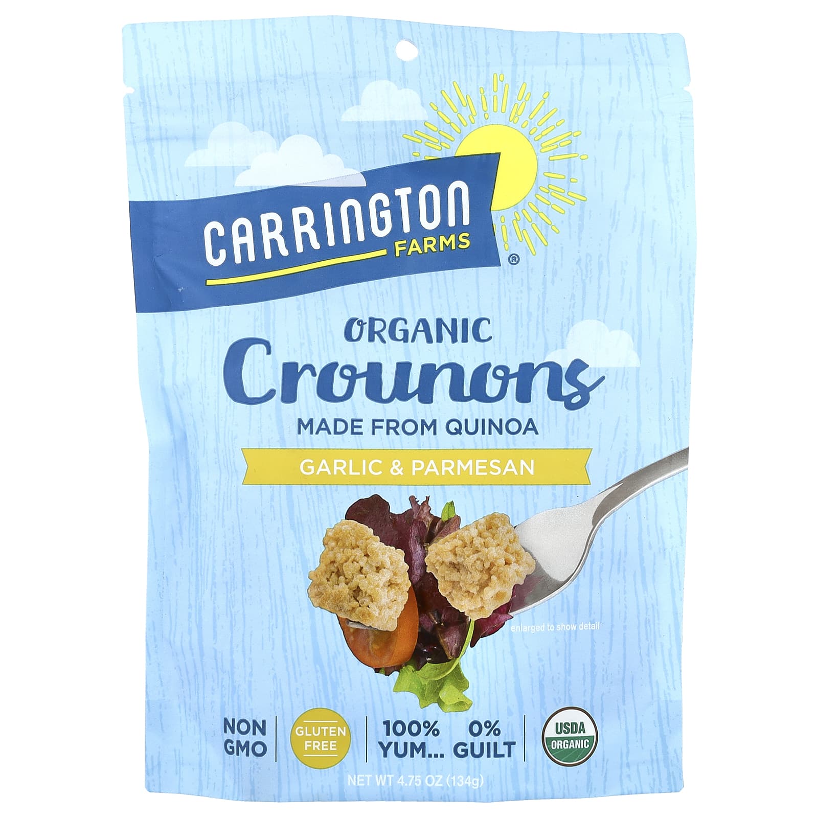 Crunchy Organic Croutons by Carrington Farms, Gluten Free, 4.75 oz - Image 1