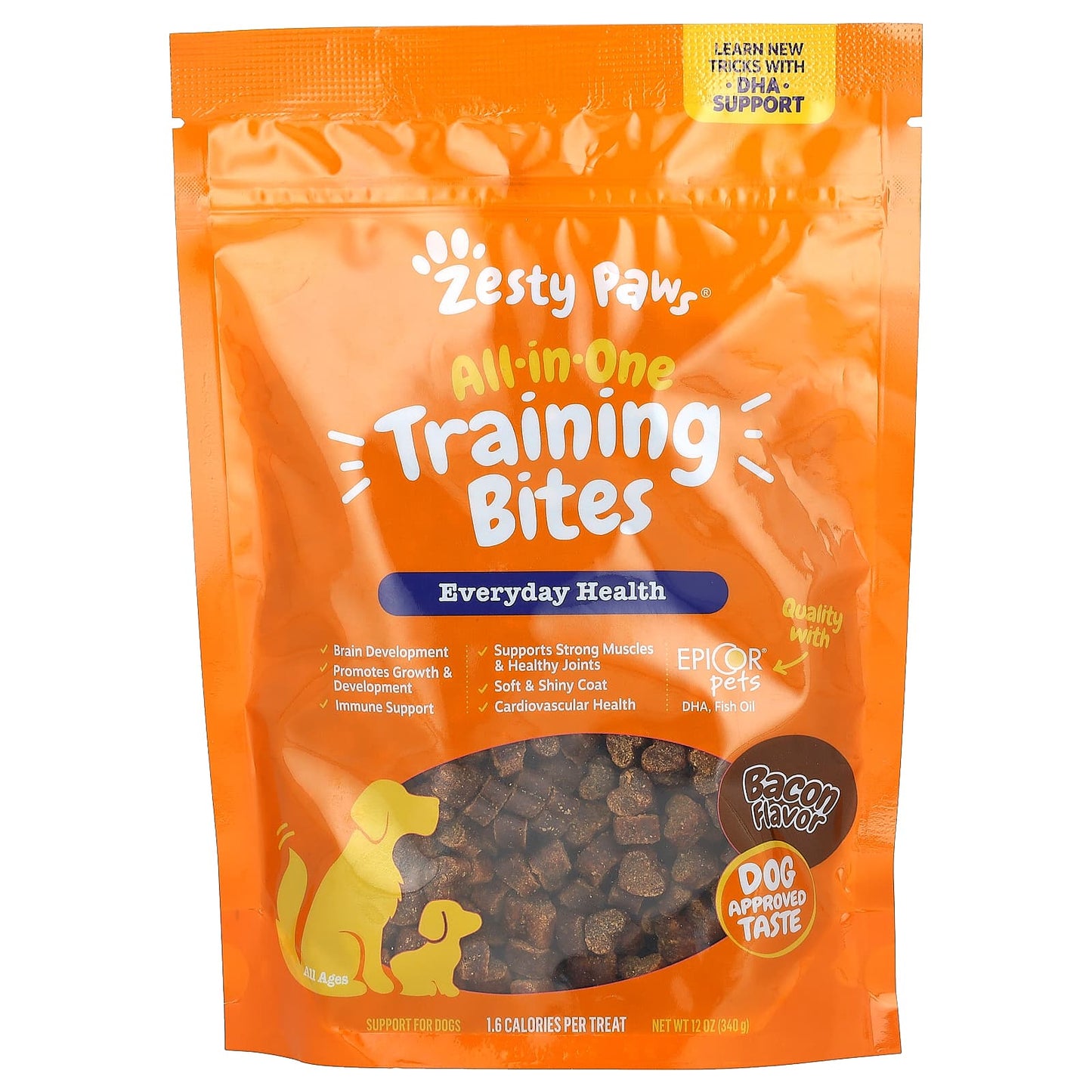 Zesty Paws, All-In-One Training Bites, For Dogs, All Ages, Bacon, 12 oz (340 g) - Image 1