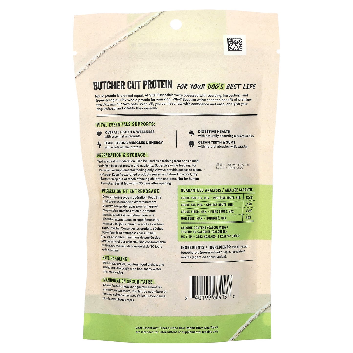 Vital Essentials, Freeze-Dried Raw Dog Treats, Rabbit Bites, 2 oz (56.7 g) - Image 2