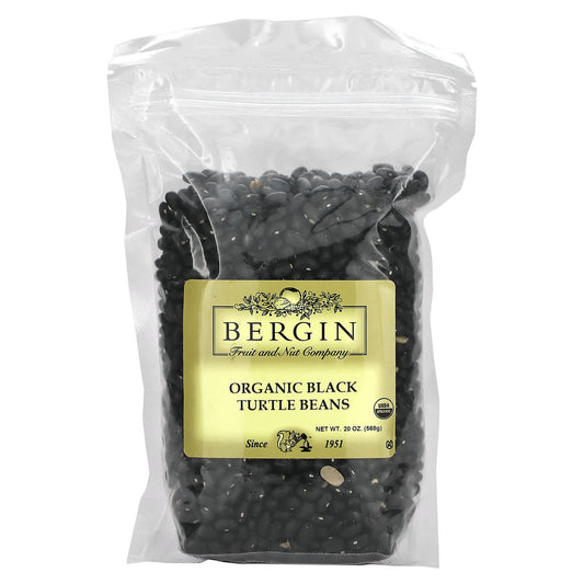 Bergin Organic Black Turtle Beans, 20 oz - USDA Certified - Image 1