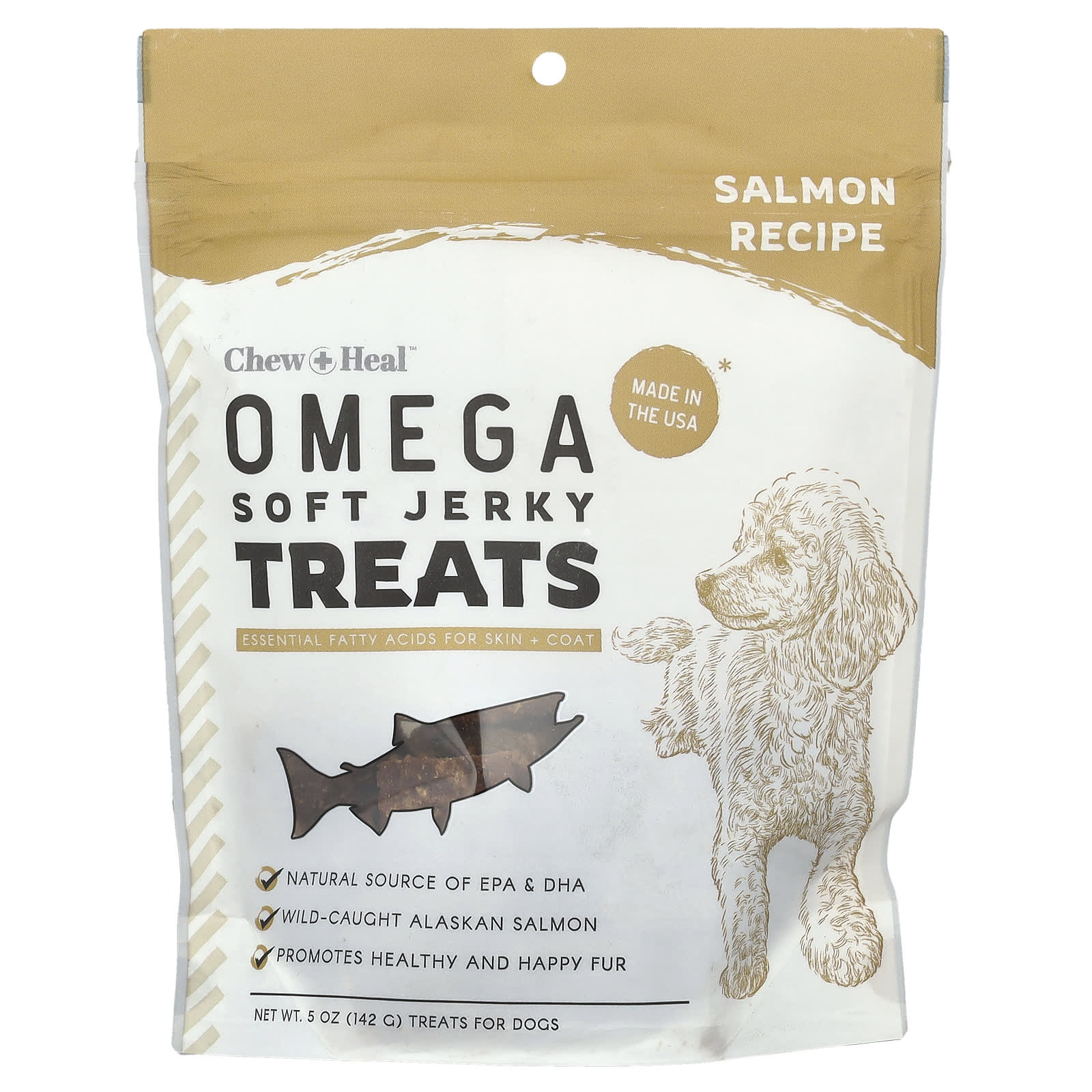 Wild-Caught Salmon Soft Jerky Treats for Dogs | Omega 3 Rich - Image 1