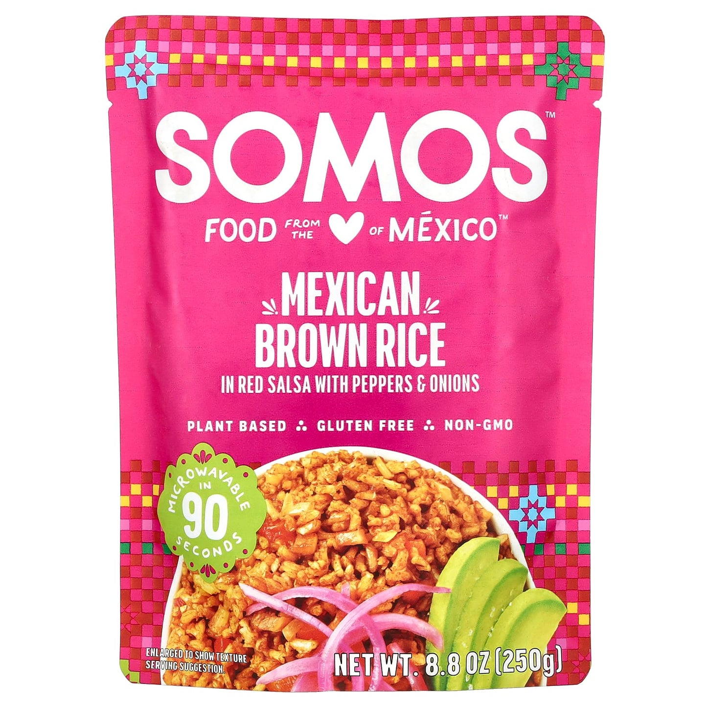 Somos, Mexican Brown Rice In Red Salsa With Peppers & Onions, 8.8 oz (250 g) - Image 1