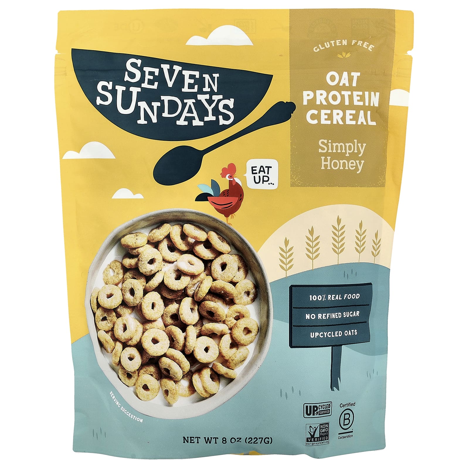 Seven Sundays, Oat Protein Cereal, Simply Honey, 8 oz (227 g)