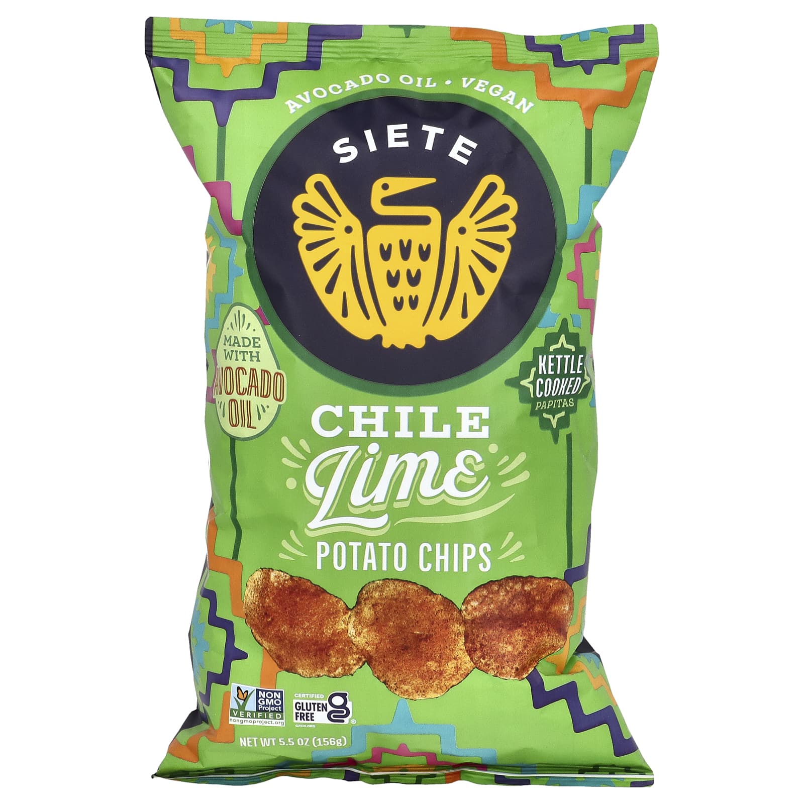 Siete, Potato Chips, Chile Lime, 5.5 oz (156 g) - Image 1