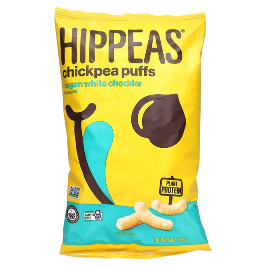 Vegan White Cheddar Chickpea Puffs by Hippeas, 4 oz - Image 1