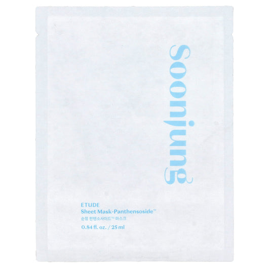 ETUDE SoonJung Sheet Face Mask, Panthensoside, Hydrating & Soothing - Image 1