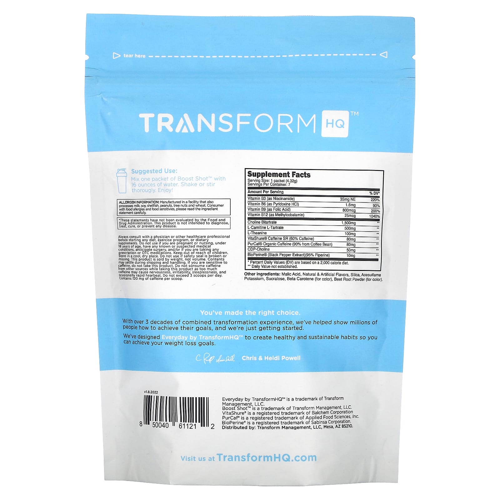 TransformHQ, Everyday, Boost Shot, Peach Mango, 1.1 oz (30.24 g) - Image 2