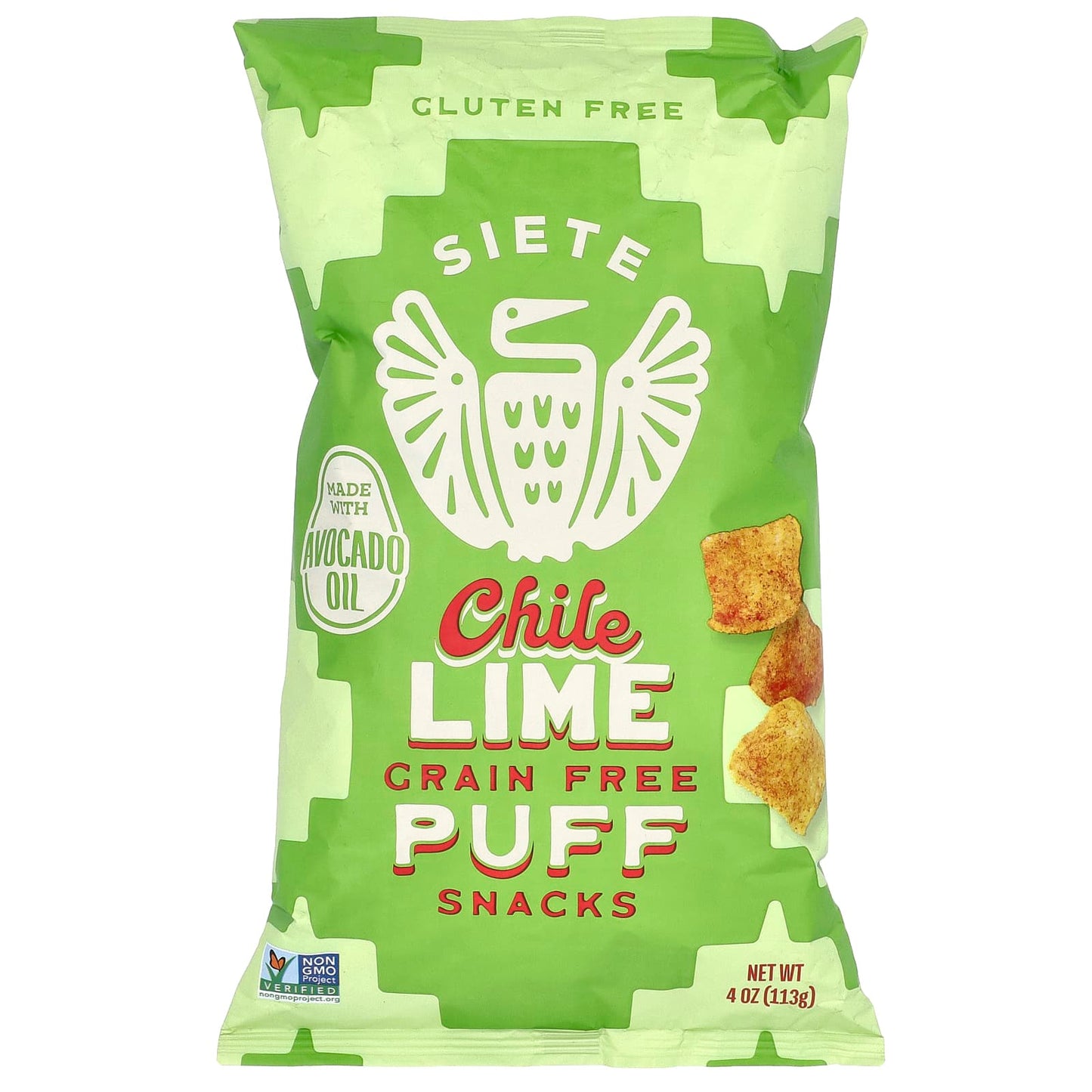 Siete, Grain Free Puff Snacks, Chile Lime, 4 oz (113 g) - Image 1