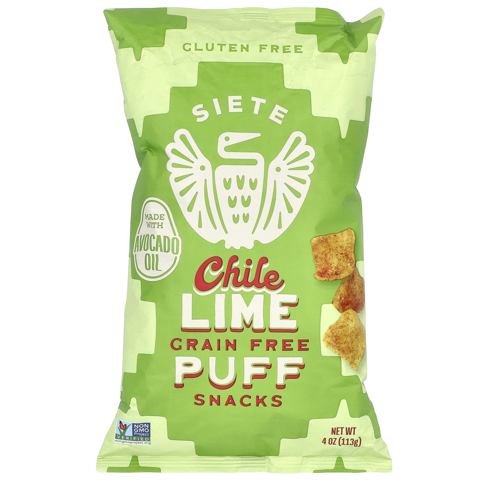 Siete, Grain Free Puff Snacks, Chile Lime, 4 oz (113 g) - Image 1