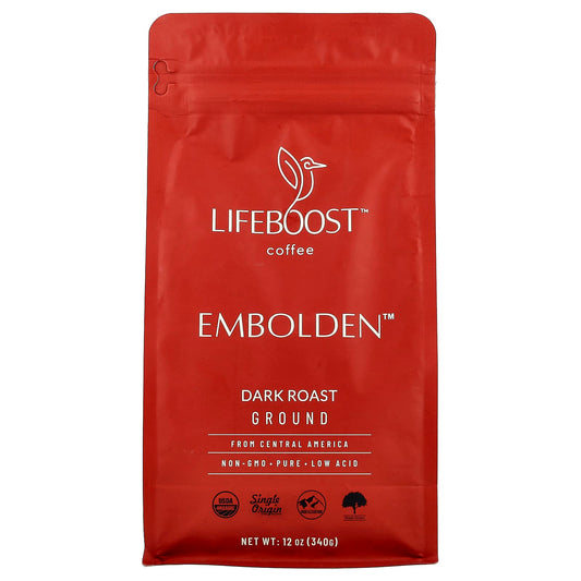 Lifeboost, Coffee, Embolden™, Ground, Dark Roast, 12 oz (340 g) - Image 1
