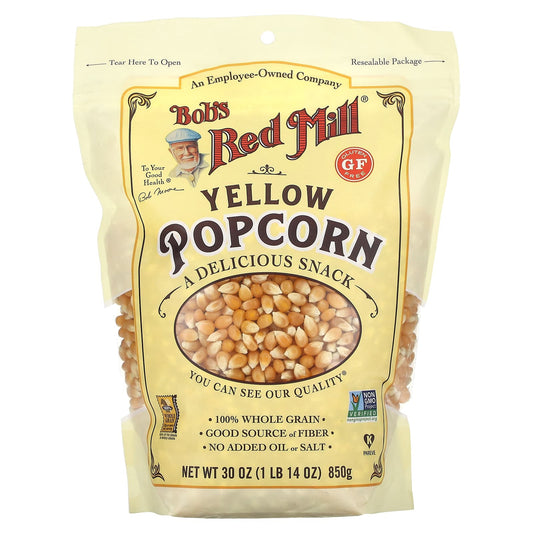 Bob's Red Mill 100% Whole Grain Yellow Popcorn, 1 lb 14 oz - Delicious & Healthy Snack - Image 1
