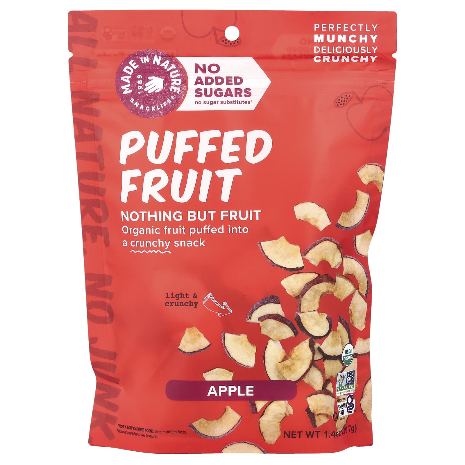 Made in Nature, Puffed Fruit, Apple, 1.4 oz (39.7 g) - Image 1