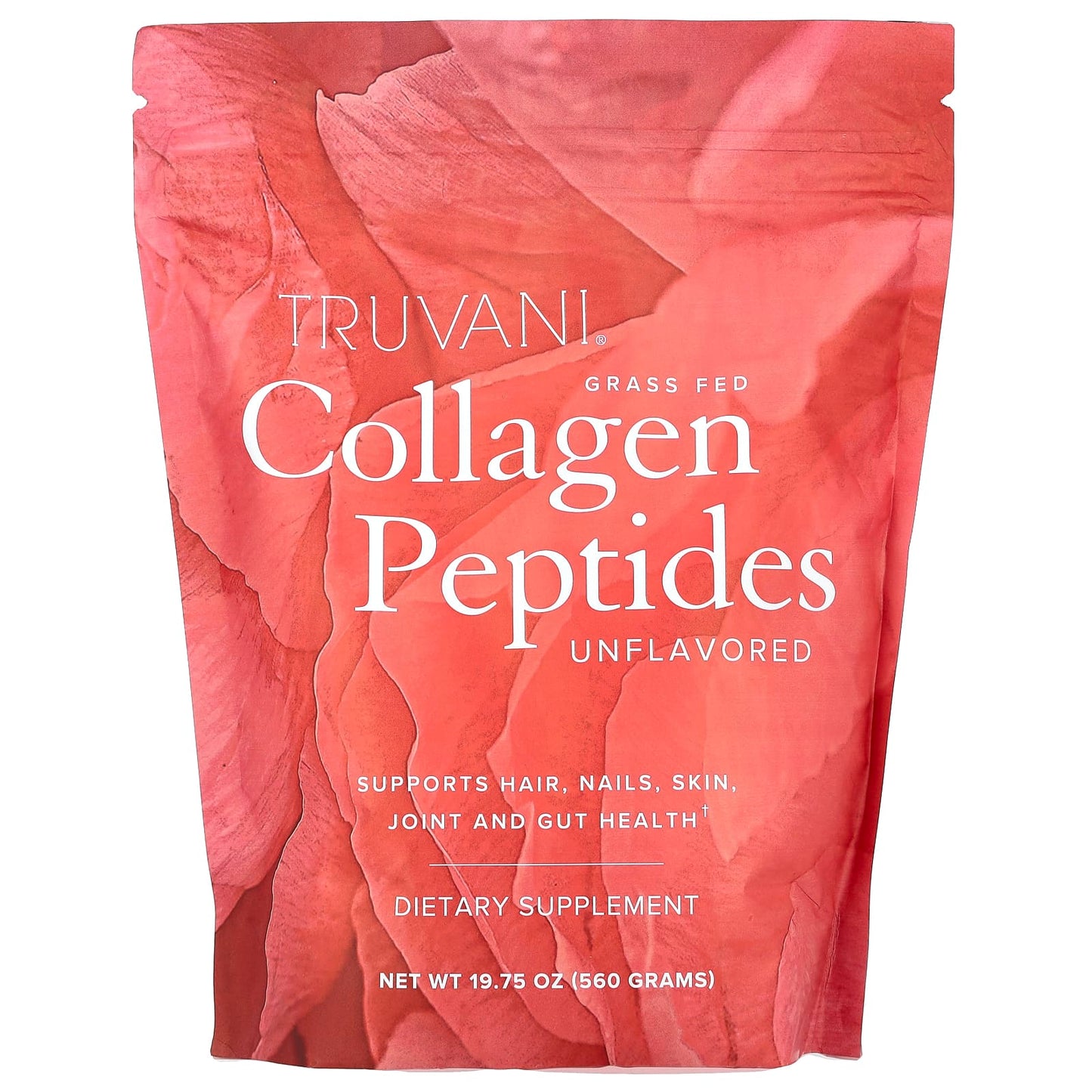 Truvani, Grass Fed Collagen Peptides, Unflavored, 19.75 oz (560 g) - Image 1