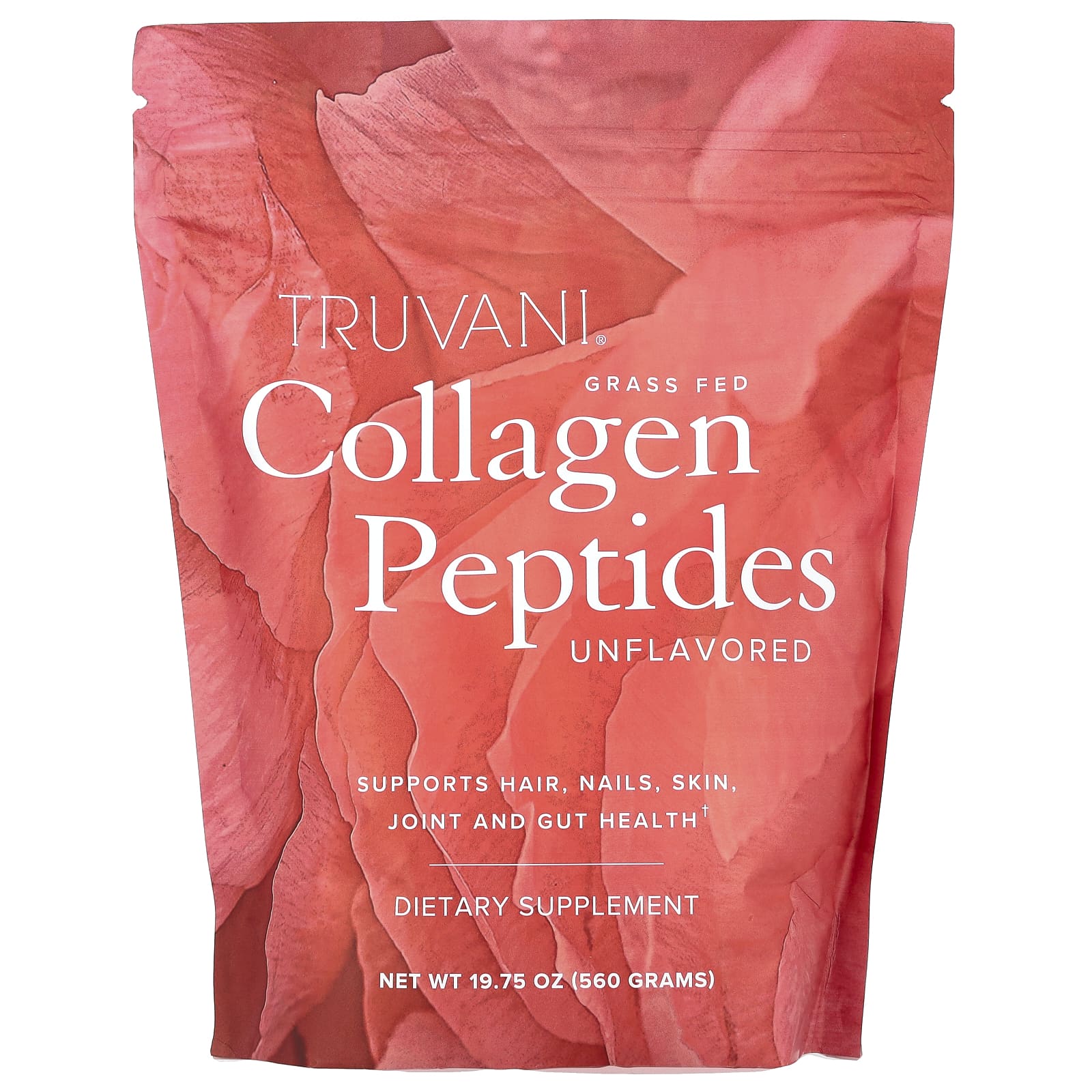 Truvani, Grass Fed Collagen Peptides, Unflavored, 19.75 oz (560 g) - Image 1