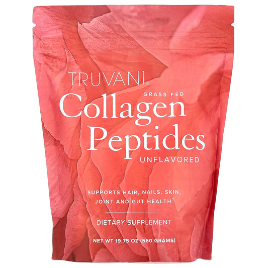 Truvani, Grass Fed Collagen Peptides, Unflavored, 19.75 oz (560 g) - Image 1