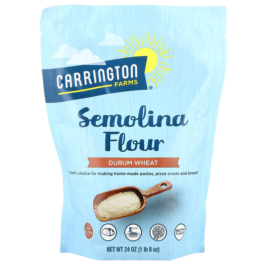 Semolina Flour by Carrington Farms - High Gluten Durum Wheat Flour - Image 1