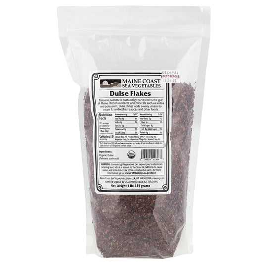 Maine Coast Sea Vegetables, Dulse Flakes, 1 lb (454 g) - Image 1