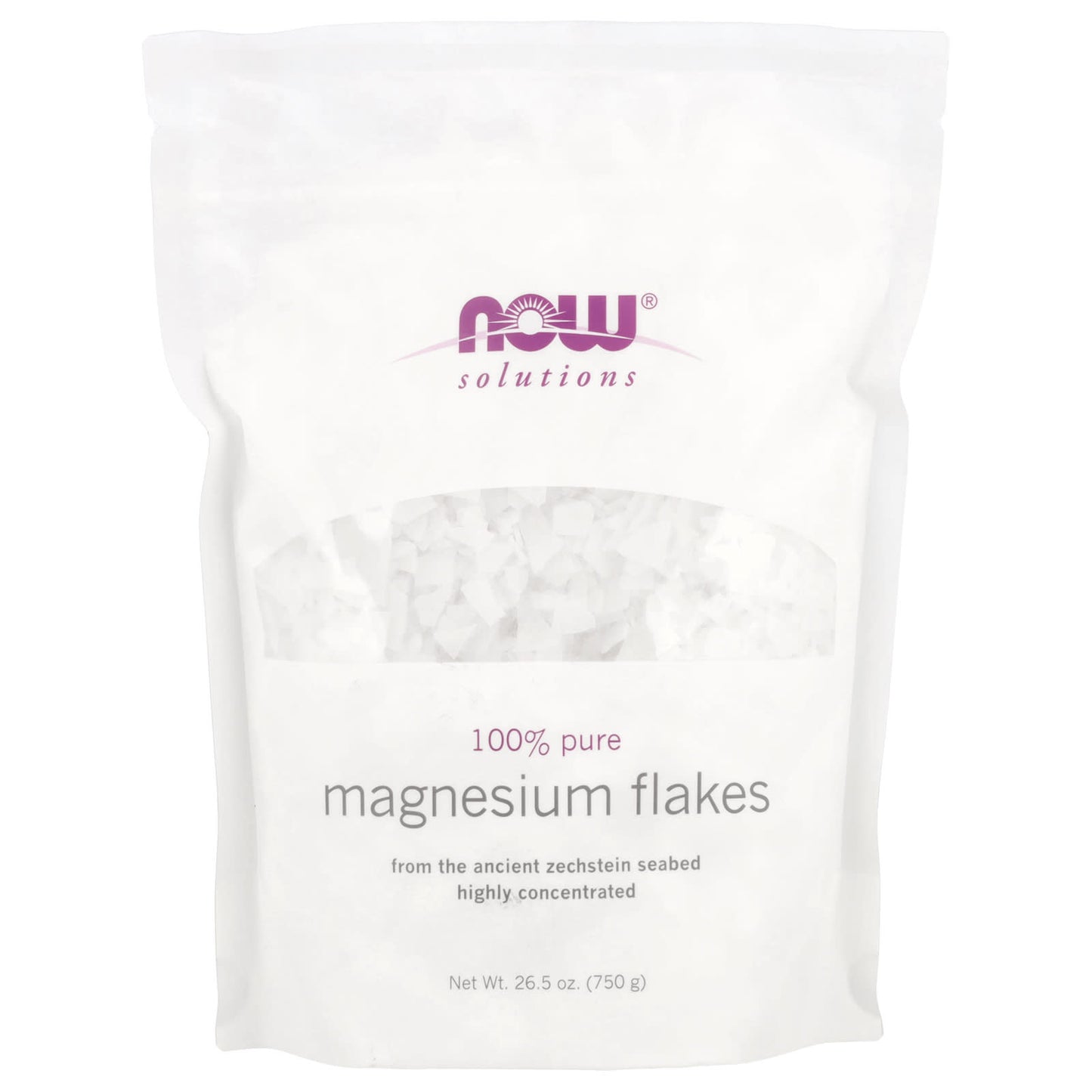 NOW Foods, Solutions, Magnesium Flakes, 26.5 oz (750 g) - Image 1