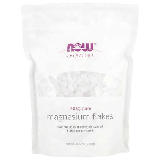 NOW Foods, Solutions, Magnesium Flakes, 26.5 oz (750 g) - Image 1