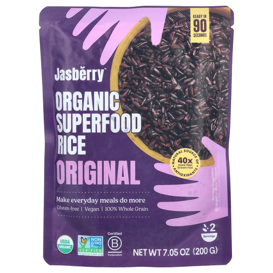 Jasberry Organic Superfood Rice, USDA Organic, 7.05 oz (200g) - Image 1