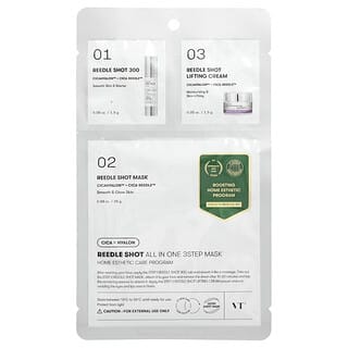VT Cosmetics 3-Step Beauty Mask Kit for Glowing Skin, 3-Piece Set