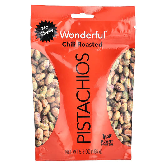 Wonderful Pistachios, Chili Roasted, No Shells, 5.5 oz (155 g) - Image 1