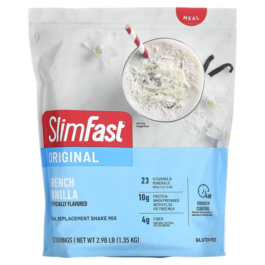 SlimFast, Original, Meal Replacement Shake Mix, French Vanilla, 2.98 lb (1.35 kg) - Image 1