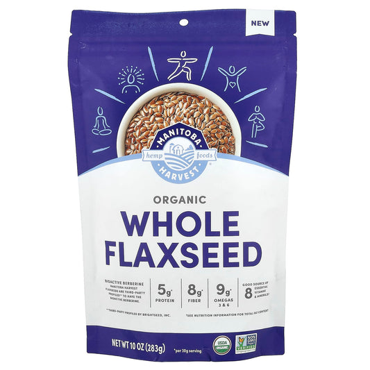 Manitoba Harvest, Organic Whole Flaxseed, 10 oz (283 g) - Image 1