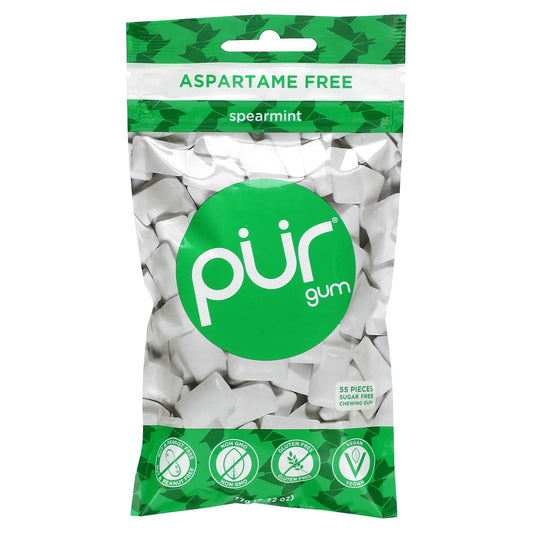The PUR Company, Chewing Gum, Spearmint, 55 Pieces, 2.72 oz (77 g) - Image 1