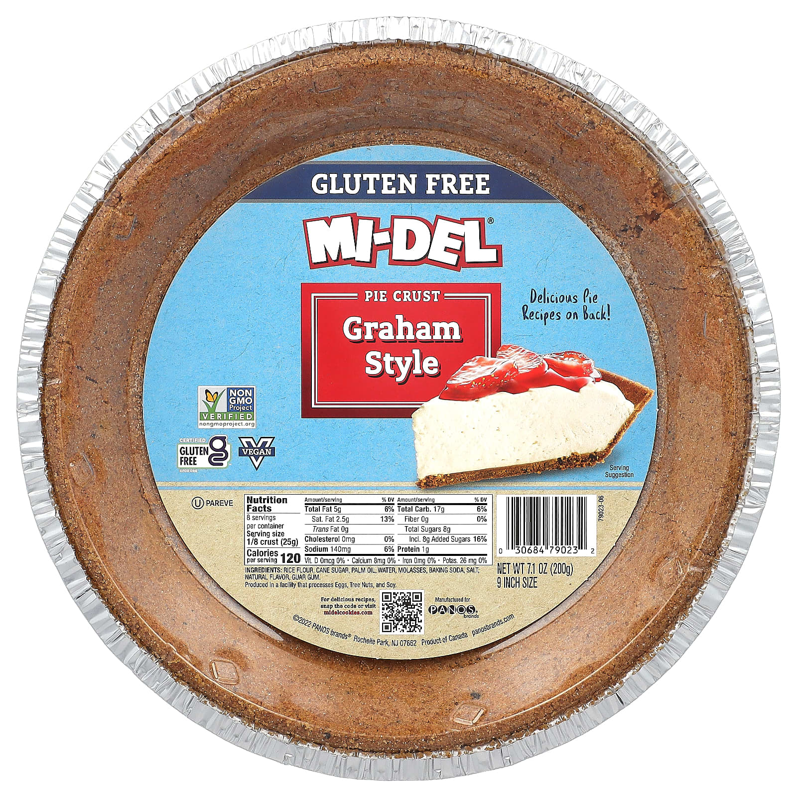 Mi-Del Cookies, Pie Crust, Graham Style, 7.1 oz (200 g) - Image 1