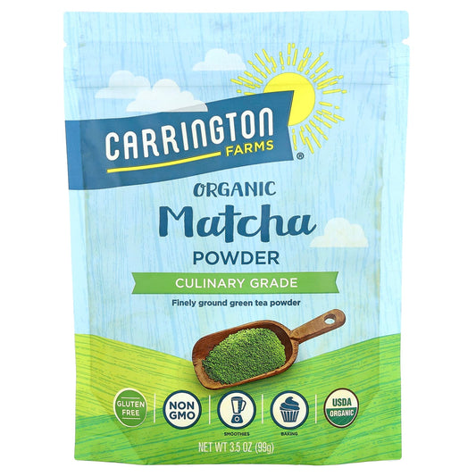 Boost Energy with USDA Organic Matcha Powder by Carrington Farms, 3.5 oz - Image 1