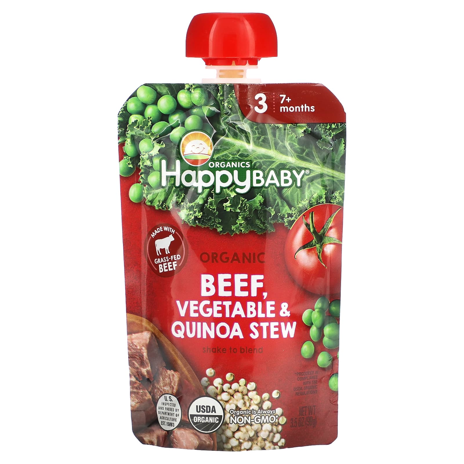 Happy Family Organics Baby Food Stew, 7+ Months, USDA Certified Organic - Image 1