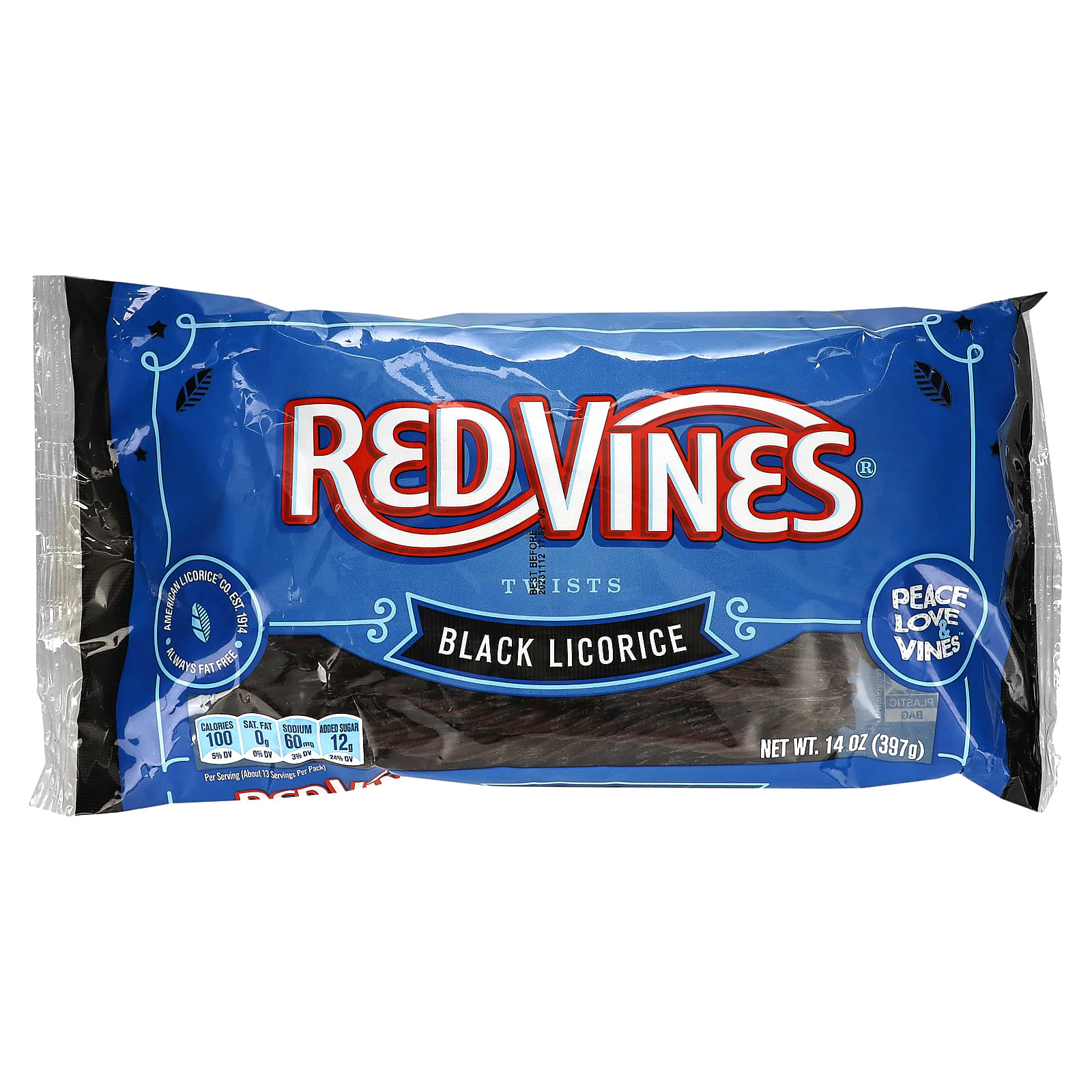Red Vines, Twists, Black Licorice, 14 oz (397 g) - Image 1