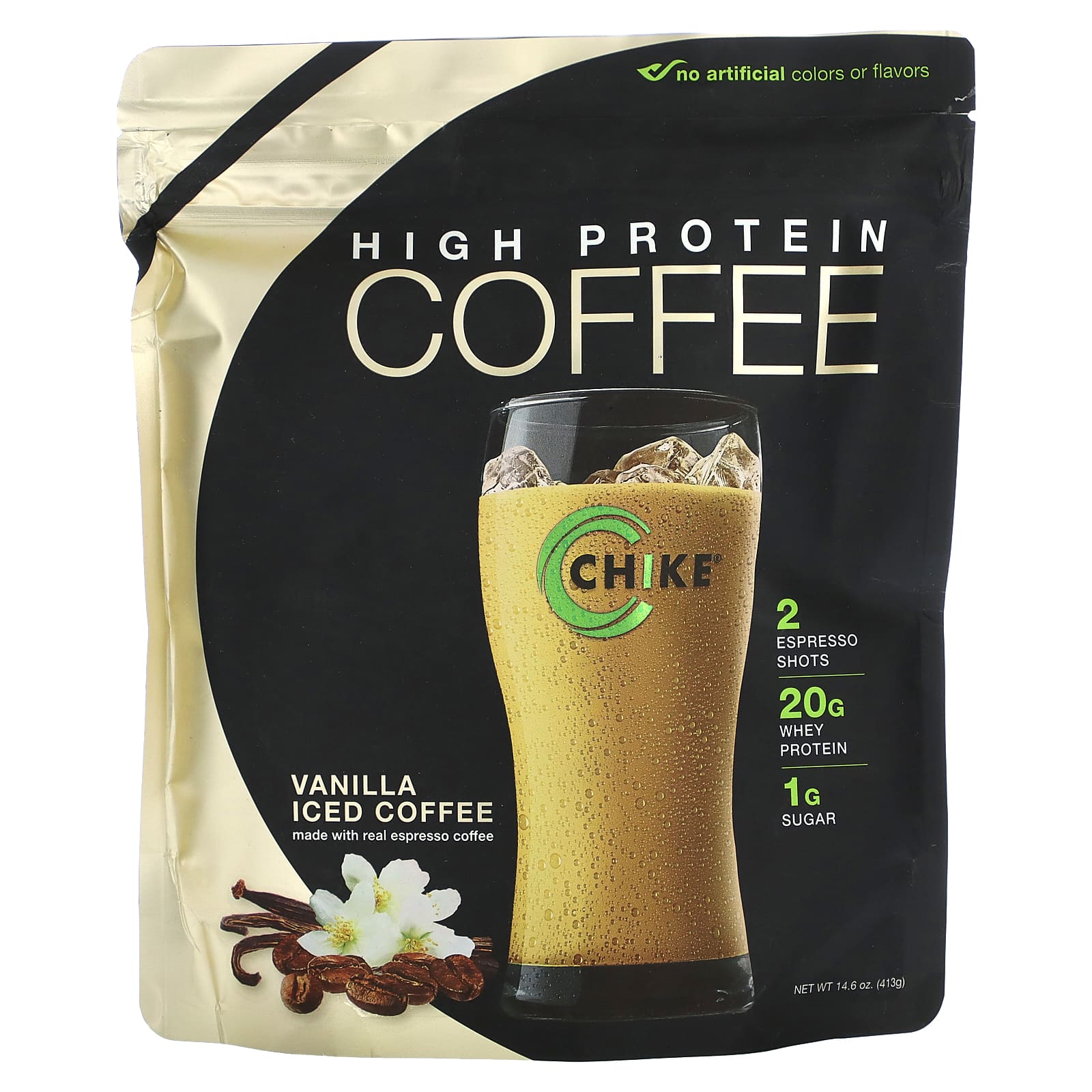 Vanilla High Protein Iced Coffee by Chike Nutrition - 14.6 oz - Image 1