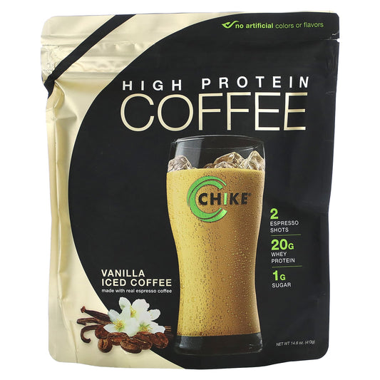 Vanilla High Protein Iced Coffee by Chike Nutrition - 14.6 oz - Image 1