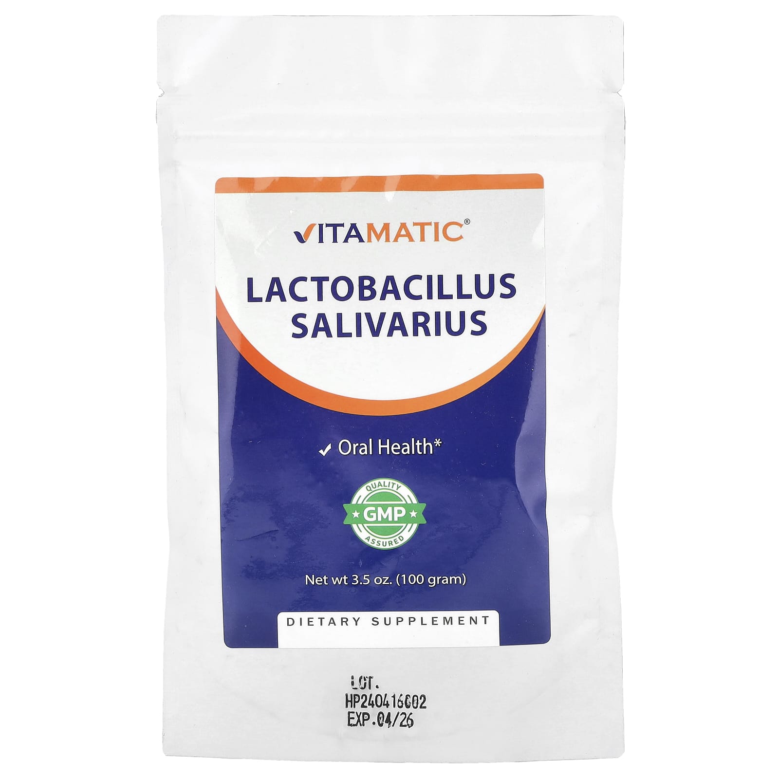 Vitamatic, Lactobacillus Salivarius, 3.5 oz (100 g) - Image 1