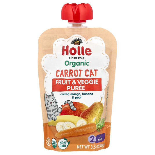 Holle Organic Baby Food Carrot Mango Banana & Pear Puree 6+ Months - Image 1