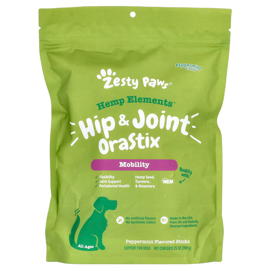 Zesty Paws, Hemp Elements, Hip & Joint Orastix, For Dogs, All Ages, Peppermint , 25 oz (709 g)