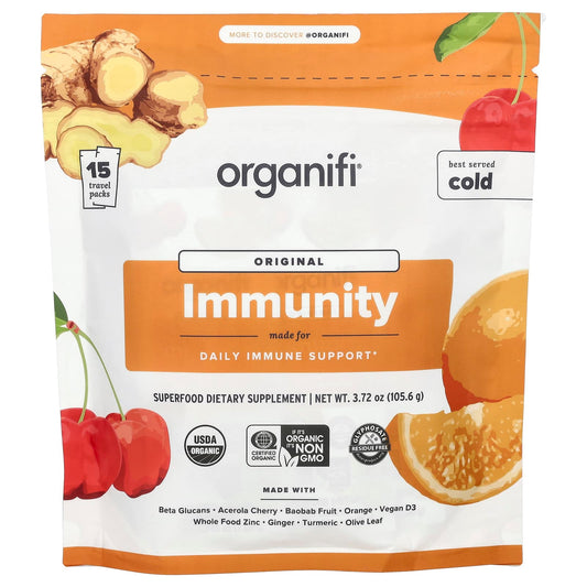 Organifi, Original Immunity, 15 Travel Packs, 3.72 oz (105.6 g) - Image 1