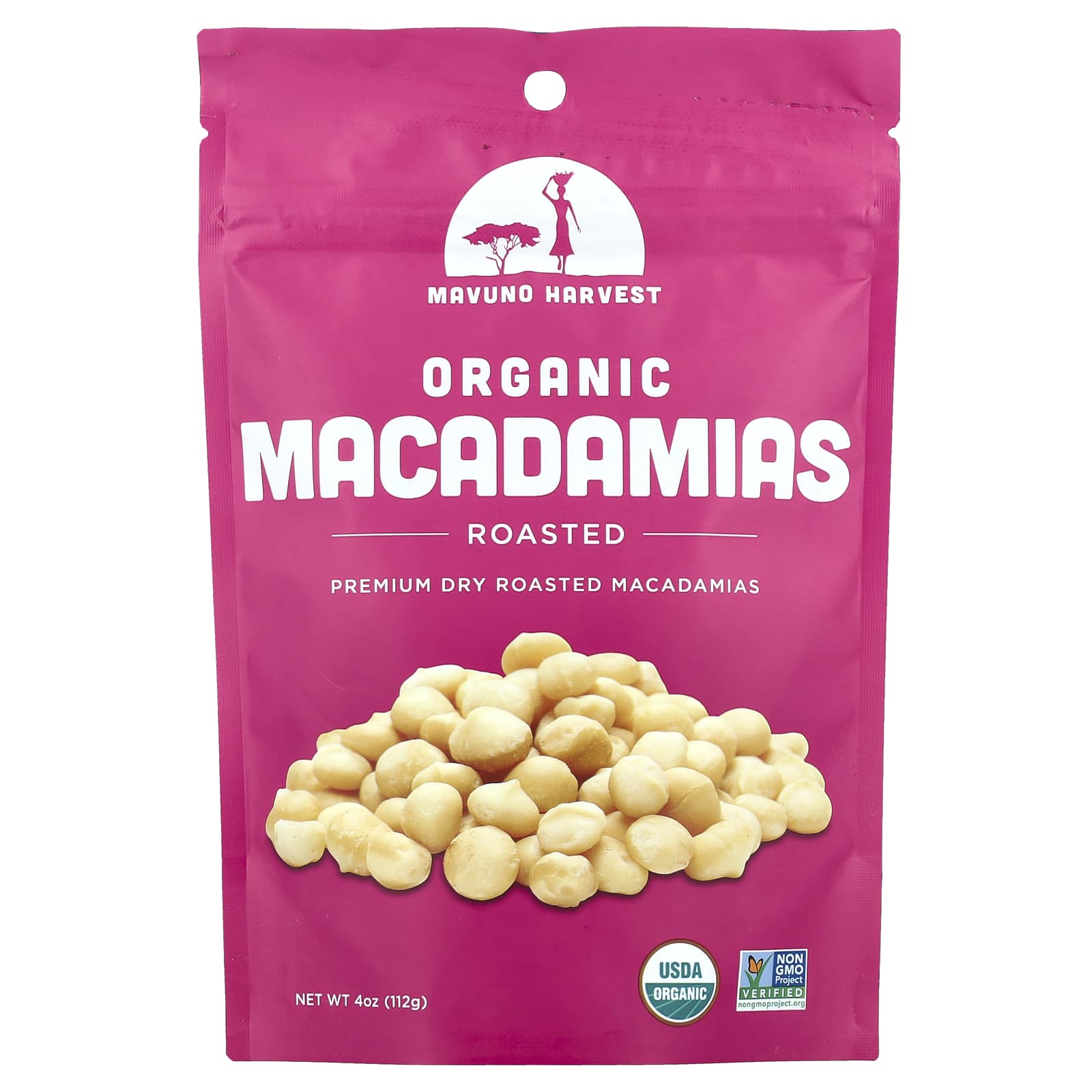 Mavuno Harvest, Organic Macadamias, Roasted, 4 oz (112 g) - Image 1