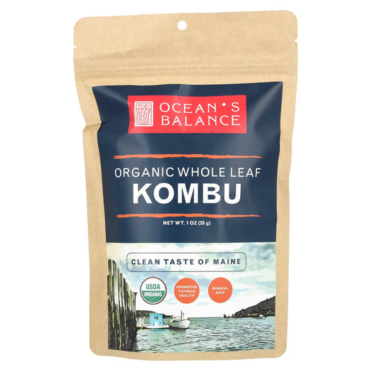 Ocean's Balance, Organic Whole Leaf Kombu , 1 oz (28 g) - Image 1